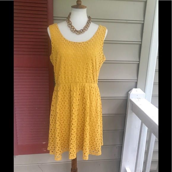 Red Camel Dresses & Skirts - Red Camel  Mustard Dress L jr. FREE SHIP